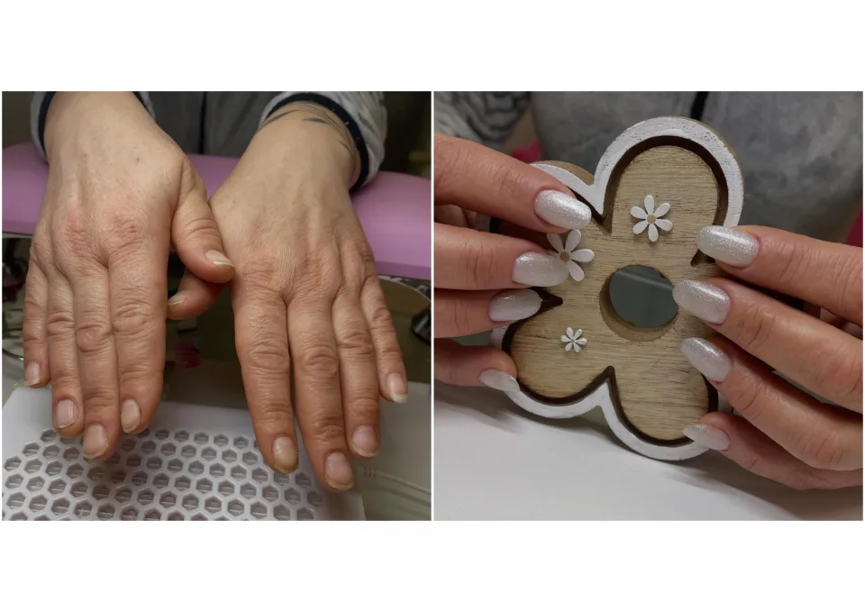 Nagelverlängerung mit modellierter Form